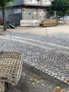 Photo of paver construction