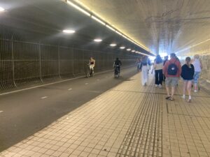 image showing the inside of the bike ped tunnel