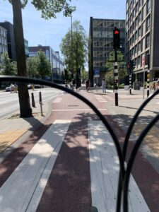 image of a protected bike lane