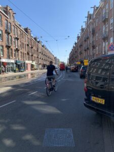 photo of a basic bike lane