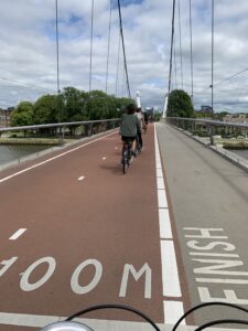 This is a photo of one of the new bridges that connects Utrecht to its new development on the west side